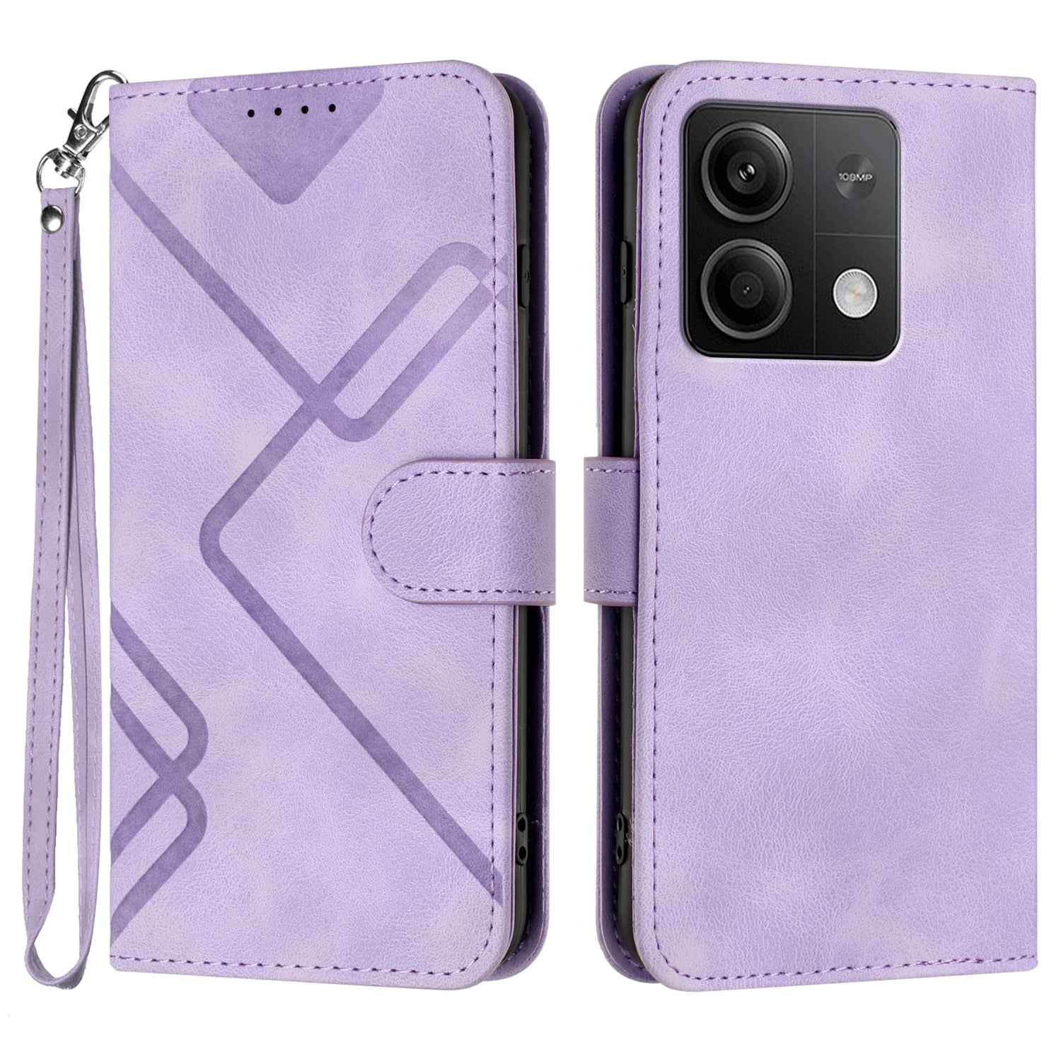 YX0040 For Xiaomi Redmi Note 13 5G Leather Case Imprinted Wallet Card Holder Phone Cover