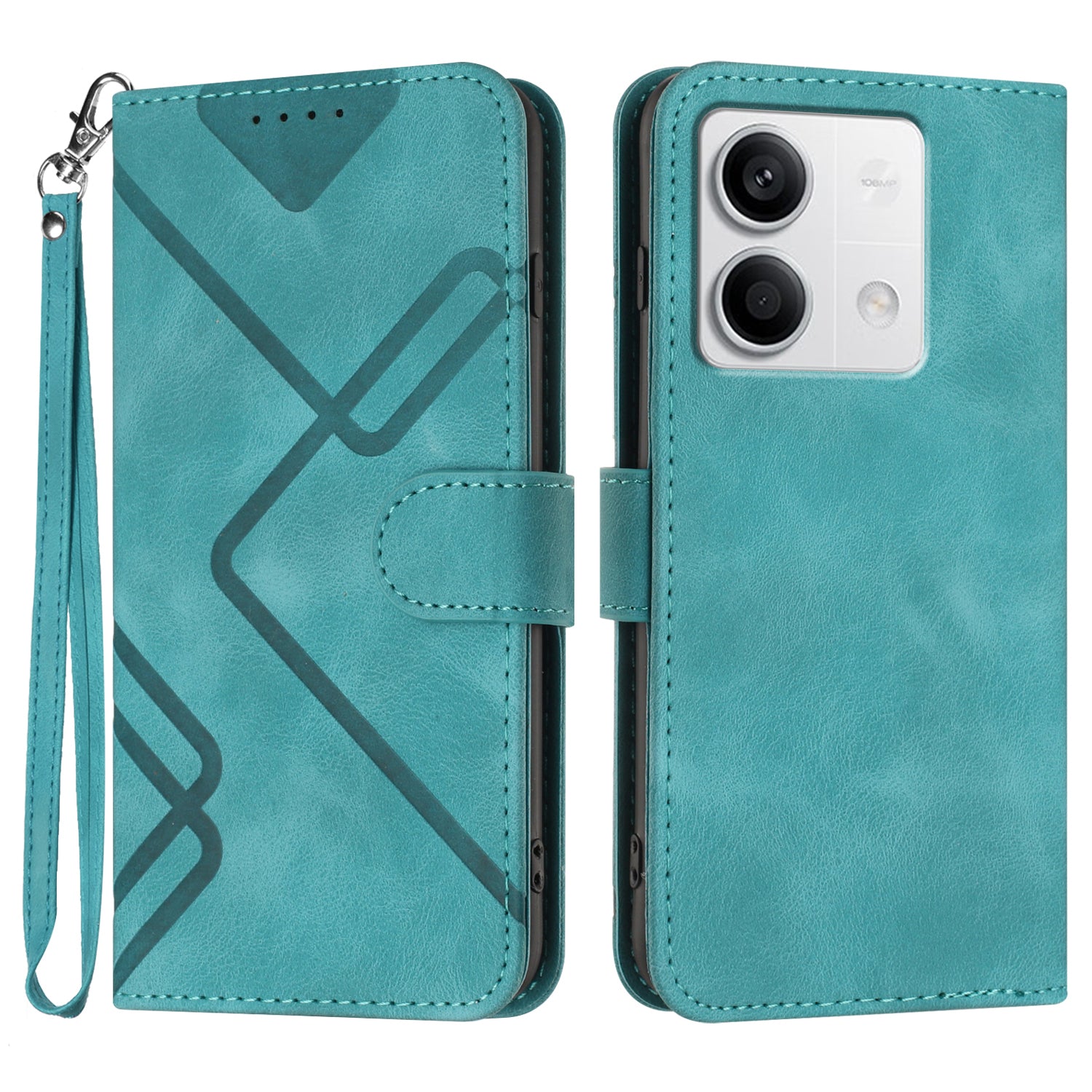 YX0040 For Xiaomi Redmi Note 13 4G Shockproof Case Imprinted Leather+TPU Stand Phone Cover