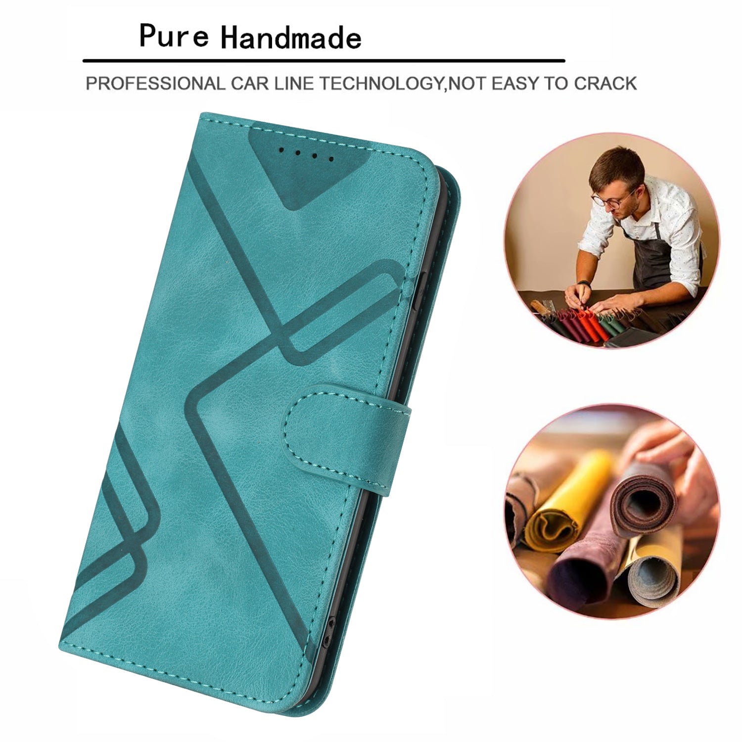 YX0040 For Xiaomi Redmi Note 13 4G Shockproof Case Imprinted Leather+TPU Stand Phone Cover