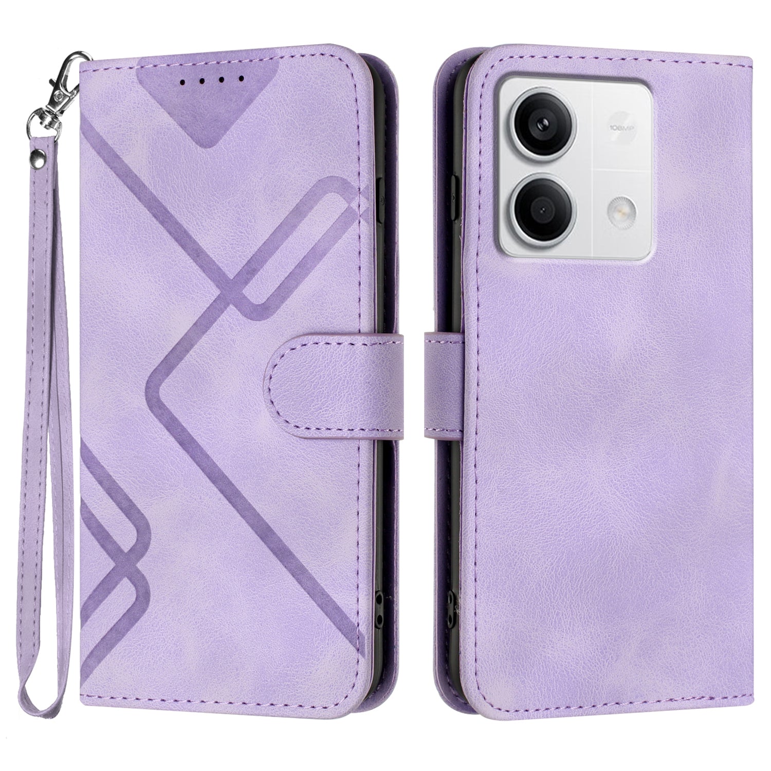 YX0040 For Xiaomi Redmi Note 13 4G Shockproof Case Imprinted Leather+TPU Stand Phone Cover