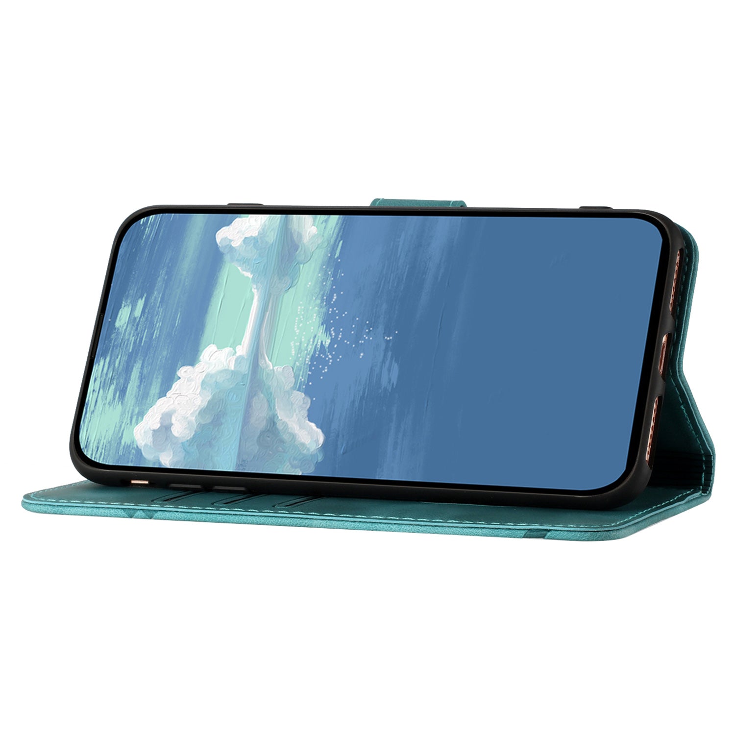 YX0040 For Xiaomi Redmi Note 13 Pro 4G / Poco M6 Pro 4G Case Imprinted Leather Mobile Phone Cover