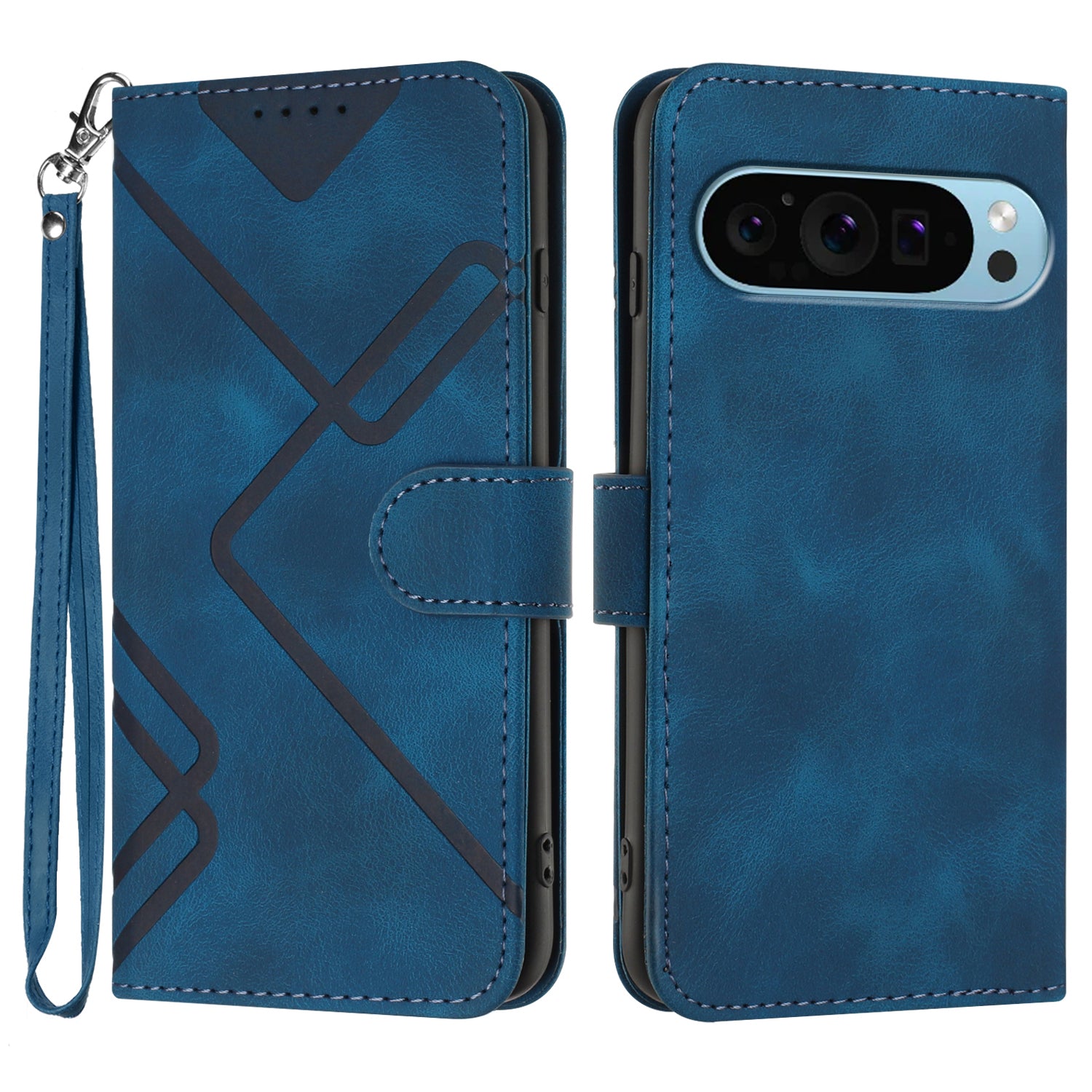 YX0040 For Google Pixel 9 Imprinted Case Leather Stand Shockproof Smart Phone Cover