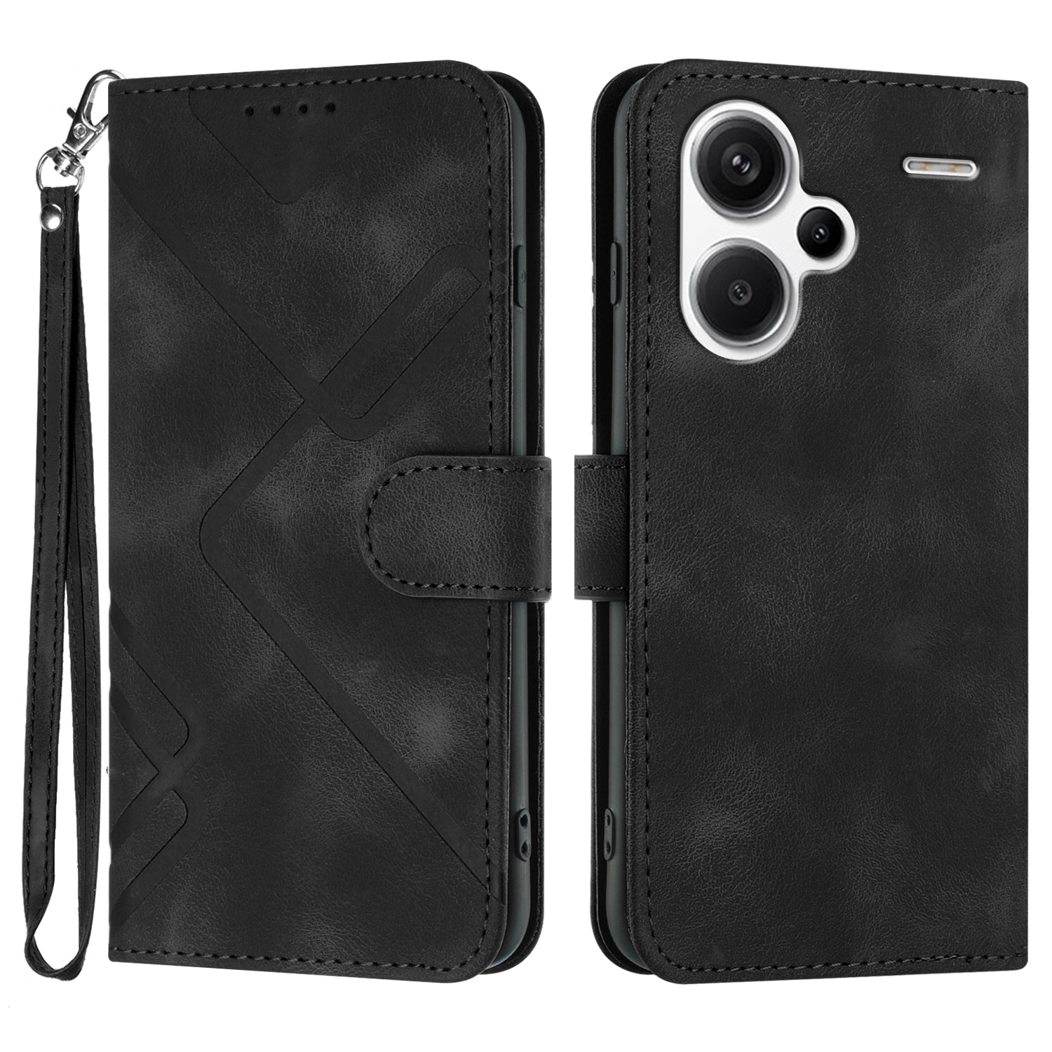 YX0040 For Xiaomi Redmi Note 13 Pro+ 5G Case PU Leather Anti-drop Flip Stand Phone Cover