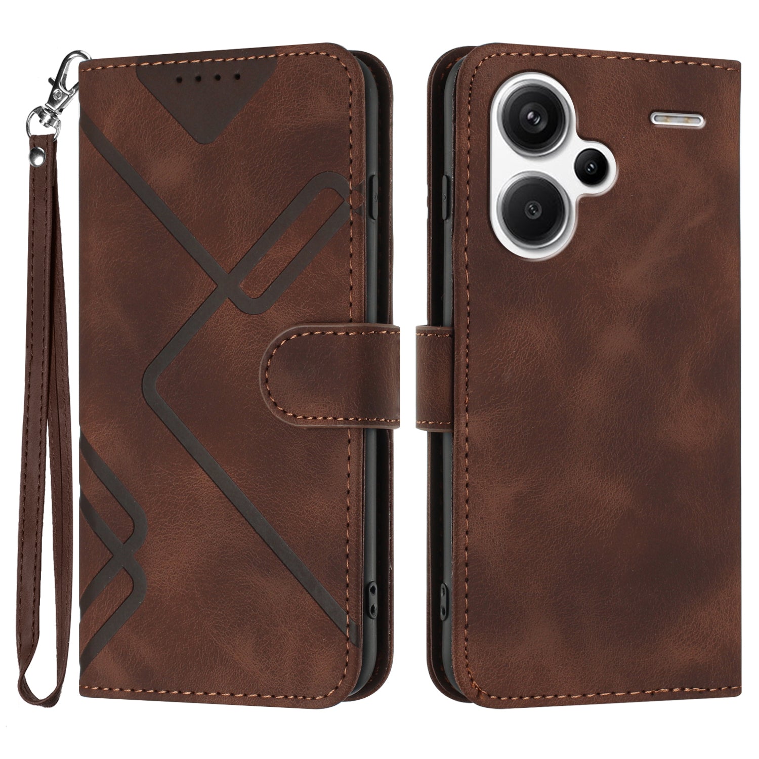 YX0040 For Xiaomi Redmi Note 13 Pro+ 5G Case PU Leather Anti-drop Flip Stand Phone Cover