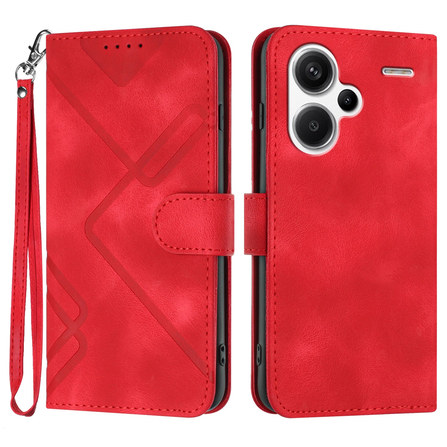 YX0040 For Xiaomi Redmi Note 13 Pro+ 5G Case PU Leather Anti-drop Flip Stand Phone Cover