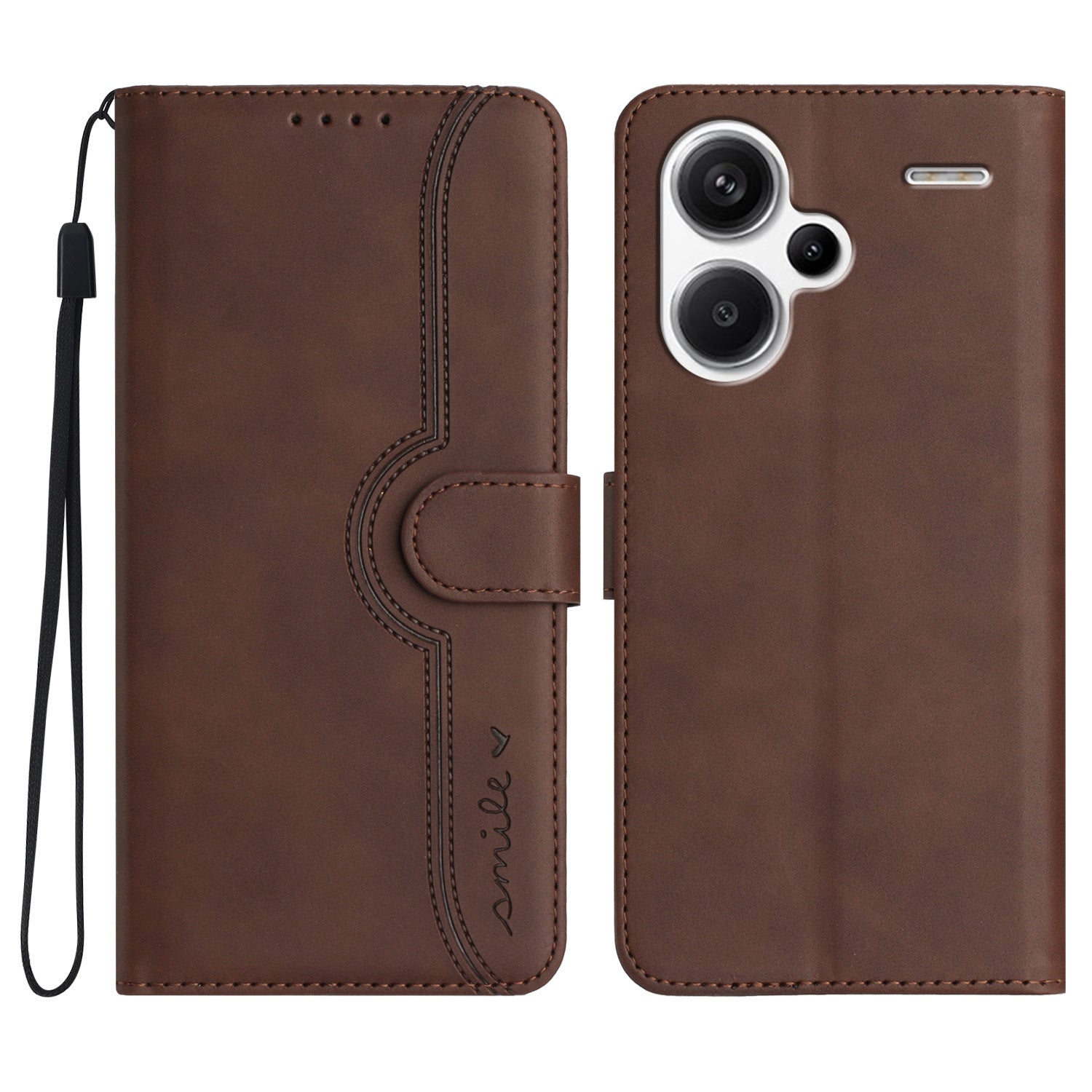YX003 For Xiaomi Redmi Note 13 Pro+ 5G Leather Case Wallet Stand Shockproof Imprinted Phone Shell