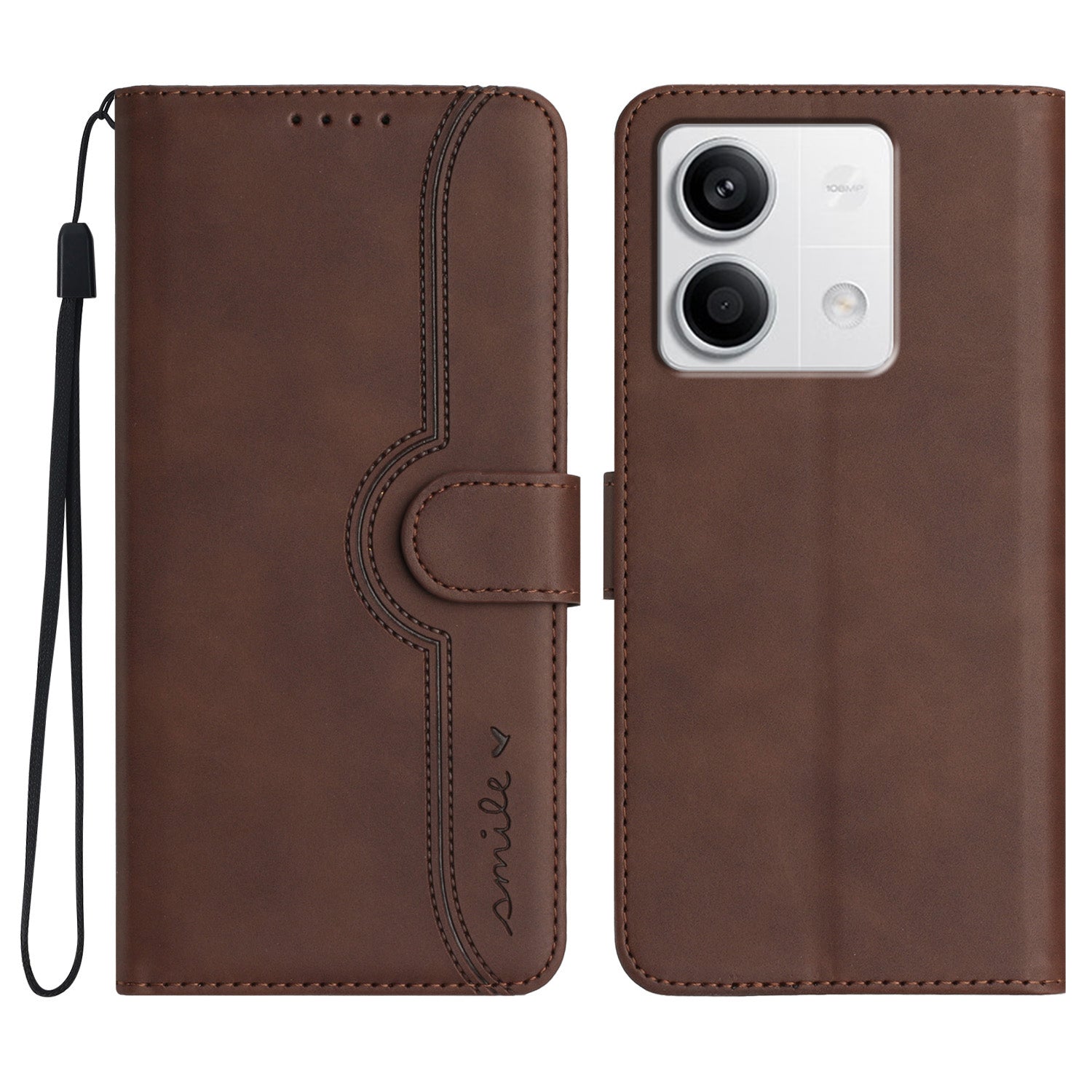 YX003 For Xiaomi Redmi Note 13 4G Case Imprinted Leather Wallet Stand Phone Cover