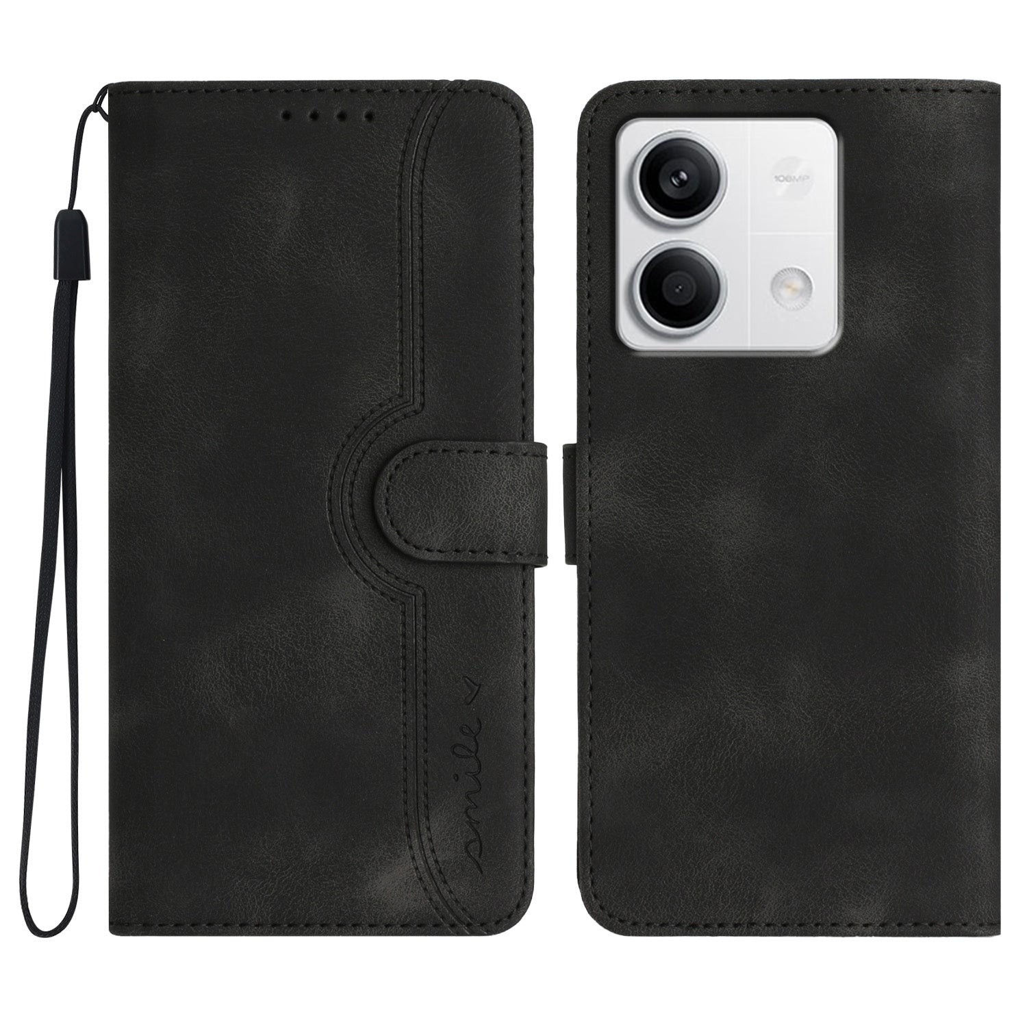 YX003 For Xiaomi Redmi Note 13 4G Case Imprinted Leather Wallet Stand Phone Cover