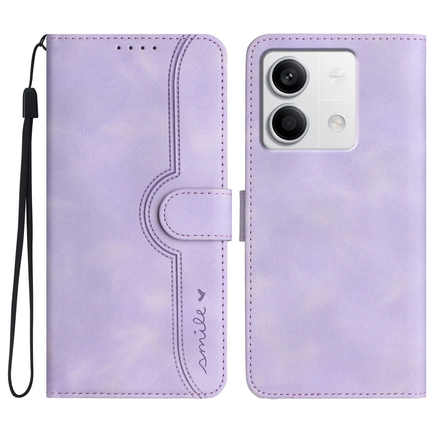 YX003 For Xiaomi Redmi Note 13 4G Case Imprinted Leather Wallet Stand Phone Cover