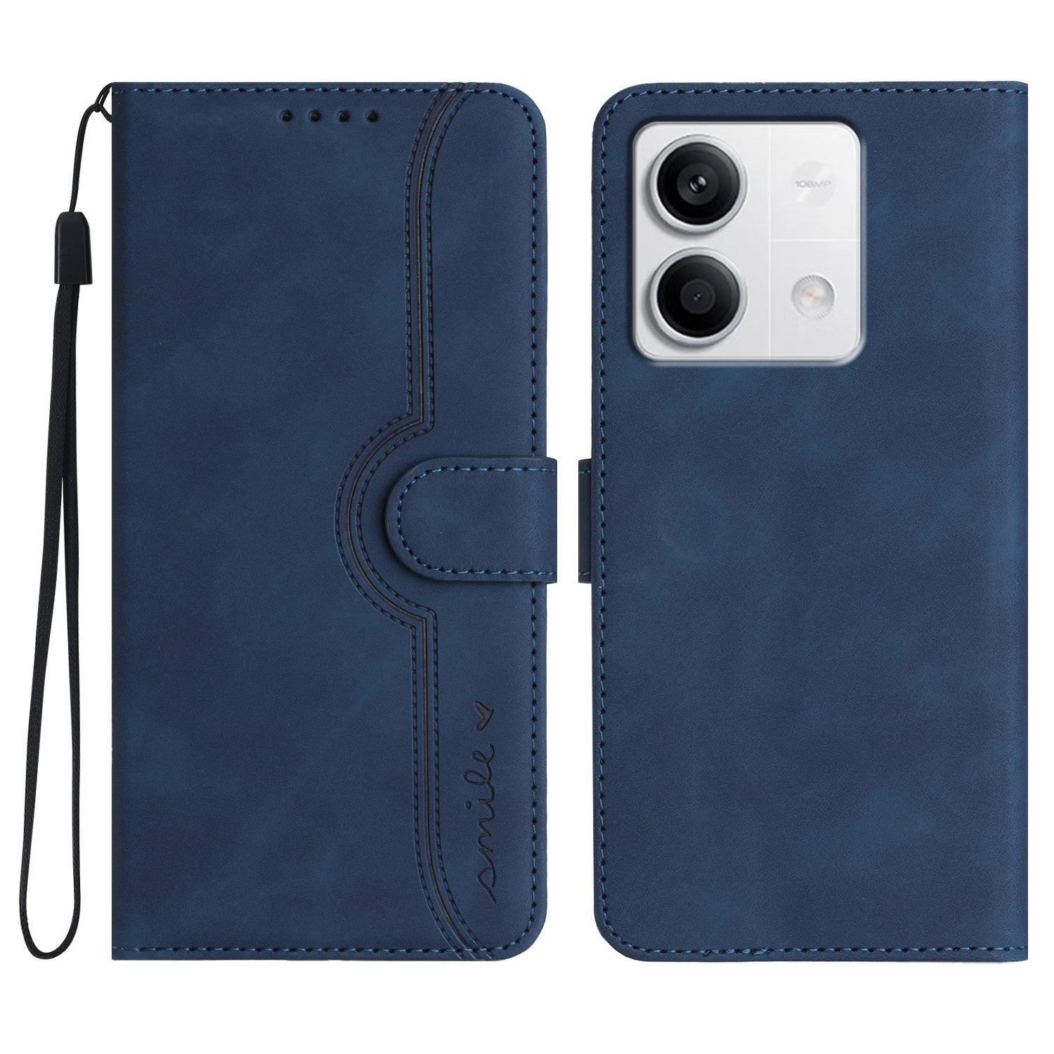 YX003 For Xiaomi Redmi Note 13 4G Case Imprinted Leather Wallet Stand Phone Cover