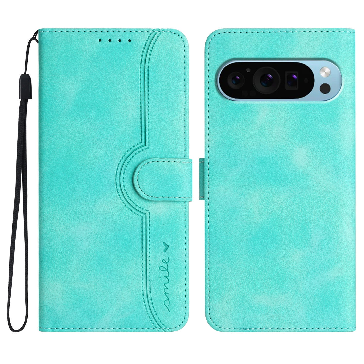 YX003 For Google Pixel 9 Stand Case Scratch-Proof Imprinted Leather Wallet Phone Cover