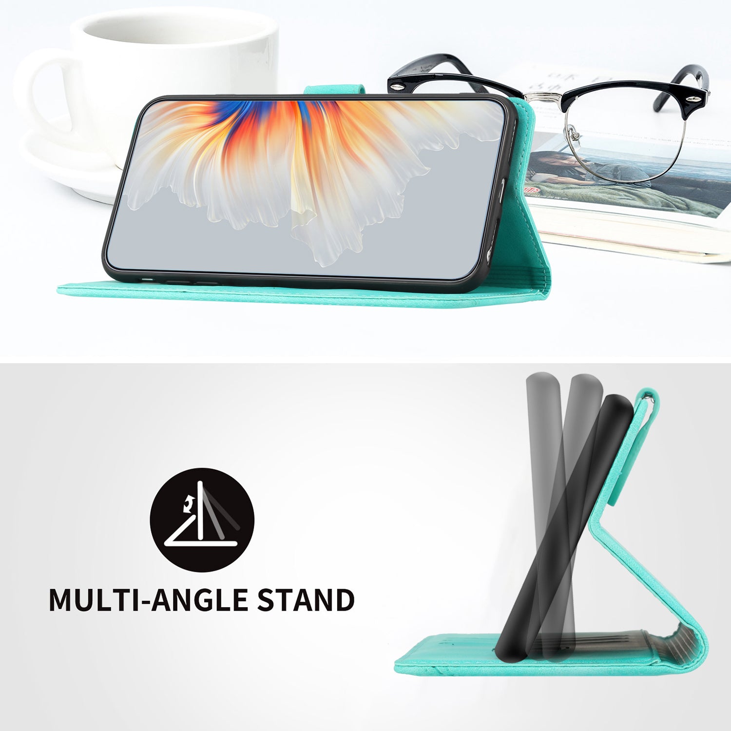 YX003 For Google Pixel 9 Stand Case Scratch-Proof Imprinted Leather Wallet Phone Cover