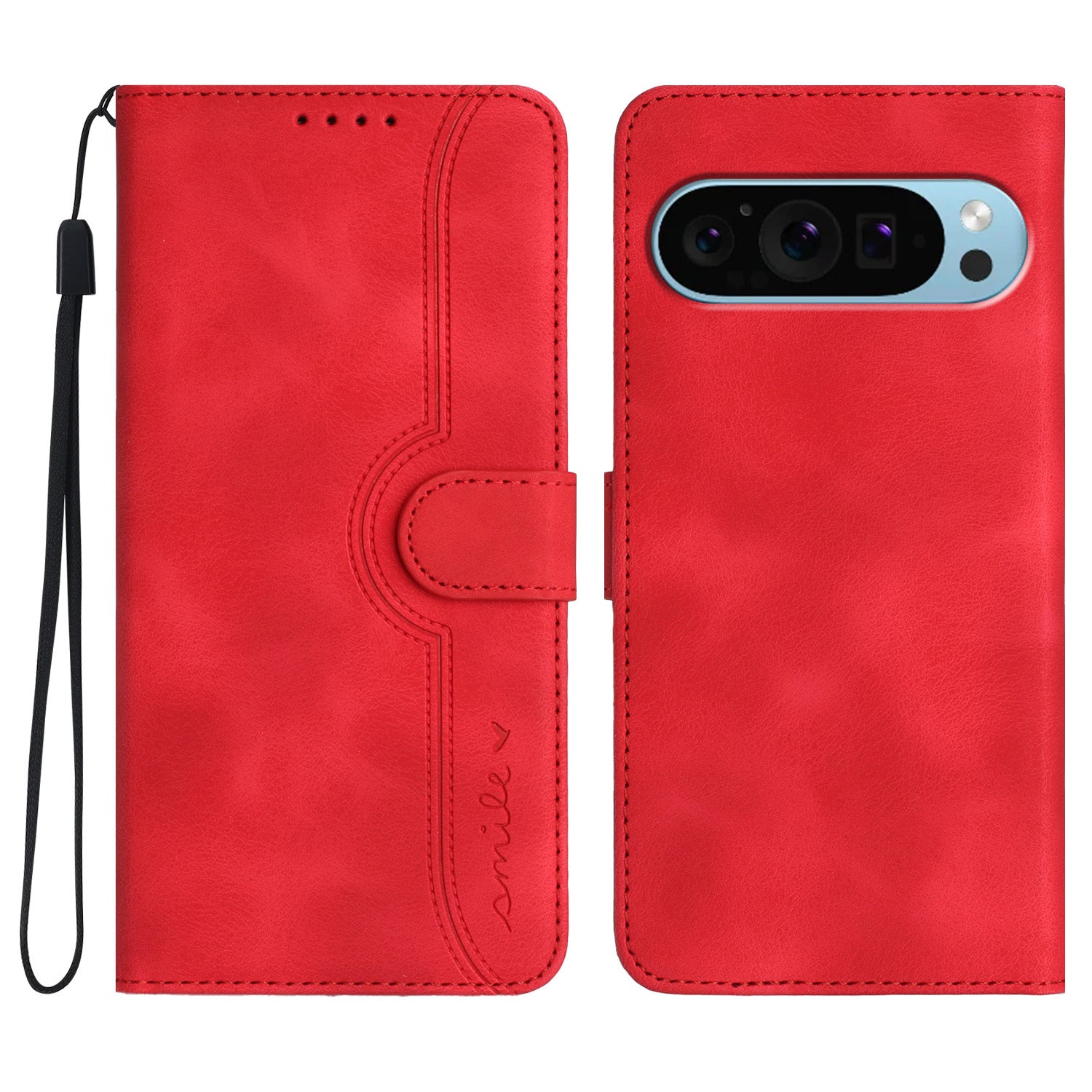 YX003 For Google Pixel 9 Stand Case Scratch-Proof Imprinted Leather Wallet Phone Cover