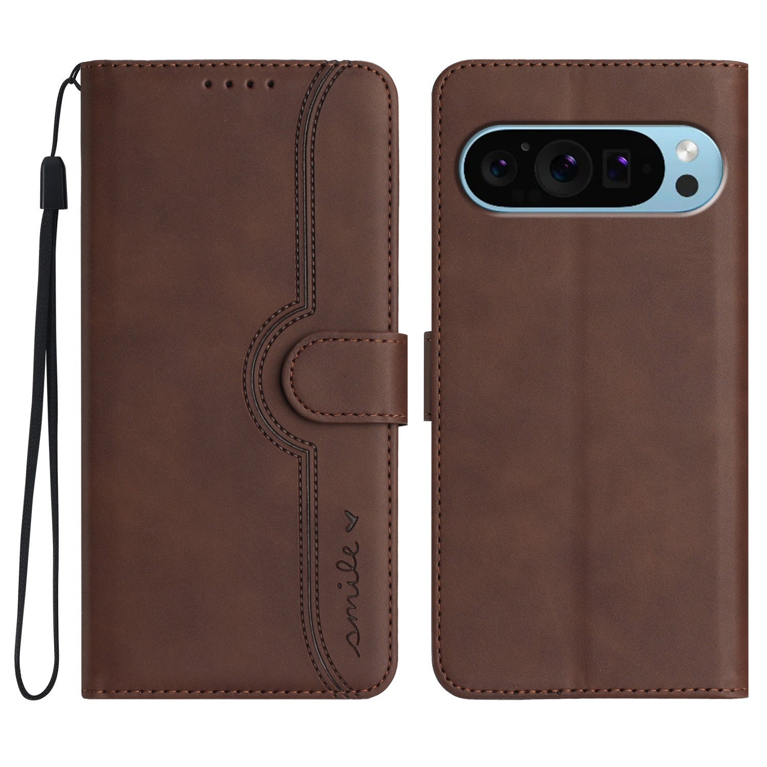 YX003 For Google Pixel 9 Stand Case Scratch-Proof Imprinted Leather Wallet Phone Cover