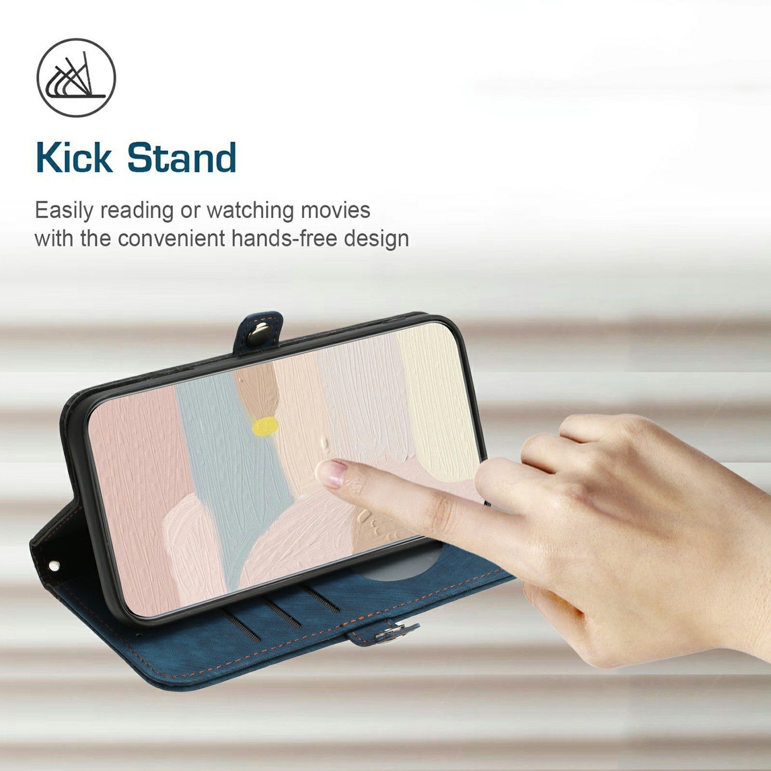 YX0020 For Xiaomi Redmi Note 13 5G Case PU Leather Shockproof Wrist Strap Phone Cover