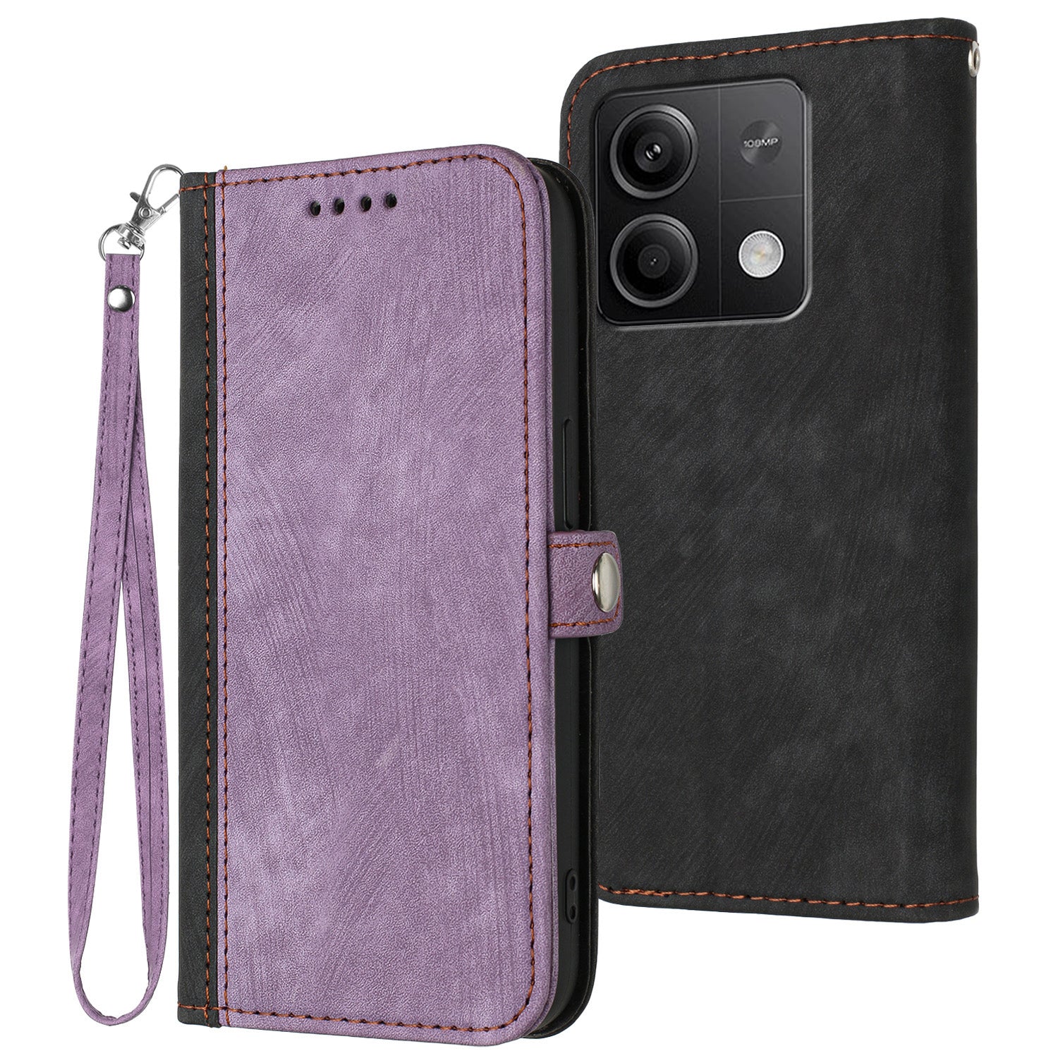 YX0020 For Xiaomi Redmi Note 13 5G Case PU Leather Shockproof Wrist Strap Phone Cover
