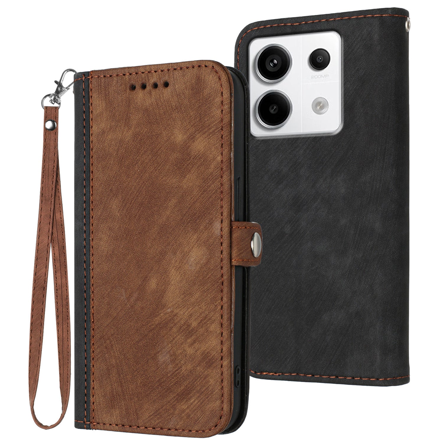 YX0020 For Xiaomi Redmi Note 13 Pro 4G / Poco M6 Pro 4G Case PU Leather Double Magnetic Clasp Phone Cover