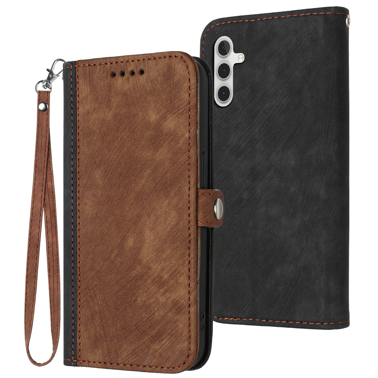 YX0020 For Samsung Galaxy S24+ Case PU Leather Wrist Strap Wallet Phone Cover