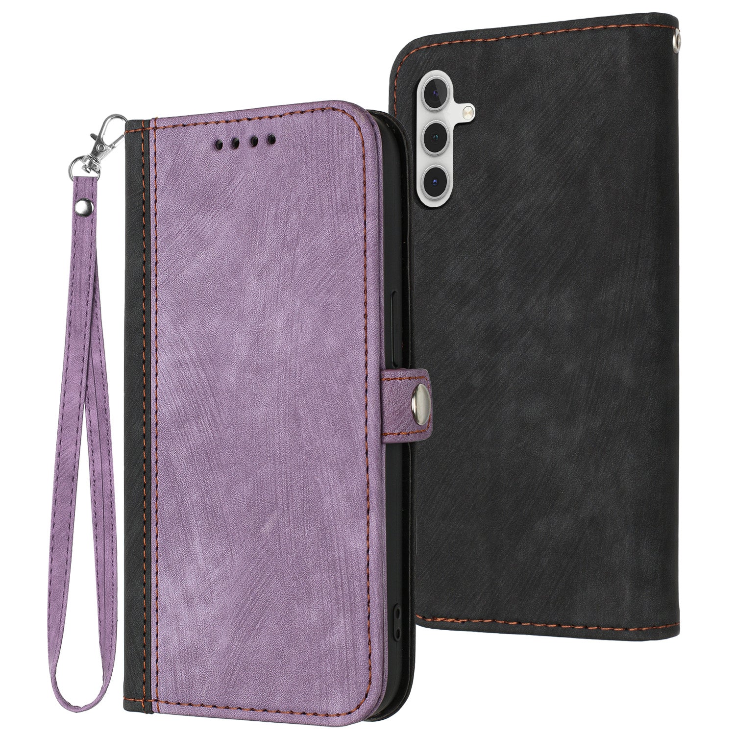 YX0020 For Samsung Galaxy S24+ Case PU Leather Wrist Strap Wallet Phone Cover