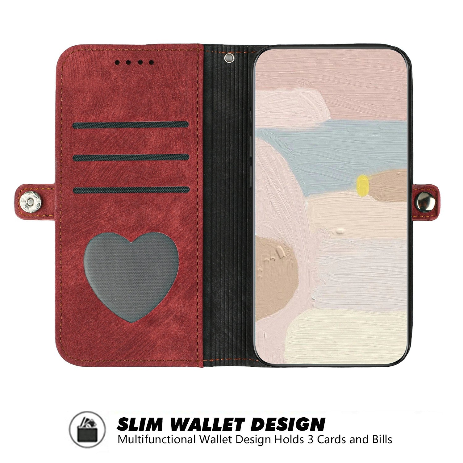 YX0020 For Xiaomi Redmi Note 13 4G Case PU Leather Stand Card Slots Phone Cover with Wrist Strap