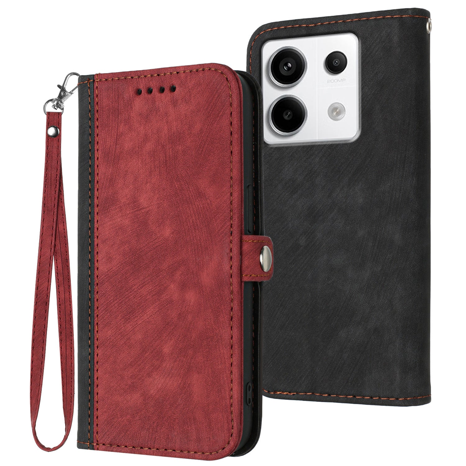 YX0020 For Xiaomi Redmi Note 13 Pro 5G / Poco X6 5G Case Flip PU Leather Wallet Phone Cover with Strap