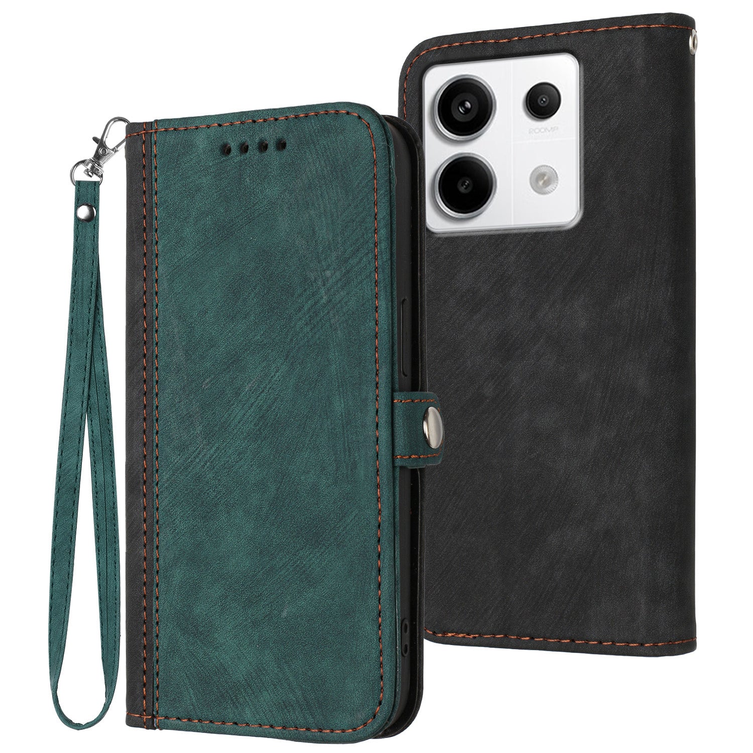 YX0020 For Xiaomi Redmi Note 13 Pro 5G / Poco X6 5G Case Flip PU Leather Wallet Phone Cover with Strap