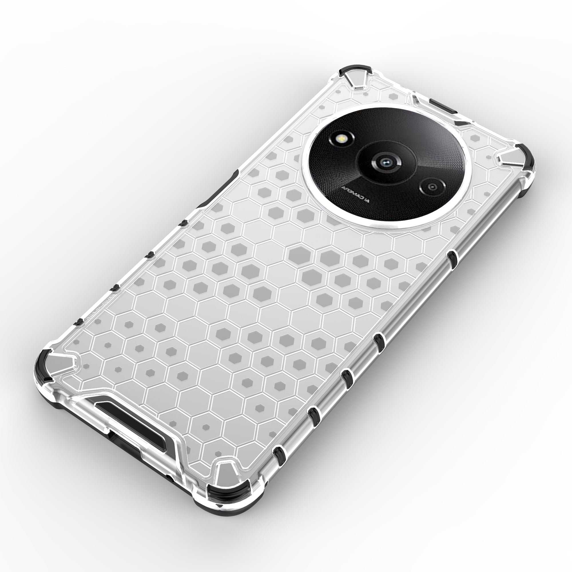 For Xiaomi Redmi A3 / Poco C61 4G Cell Phone Cases Honeycomb Design TPU+PC Anti-scratch Cover