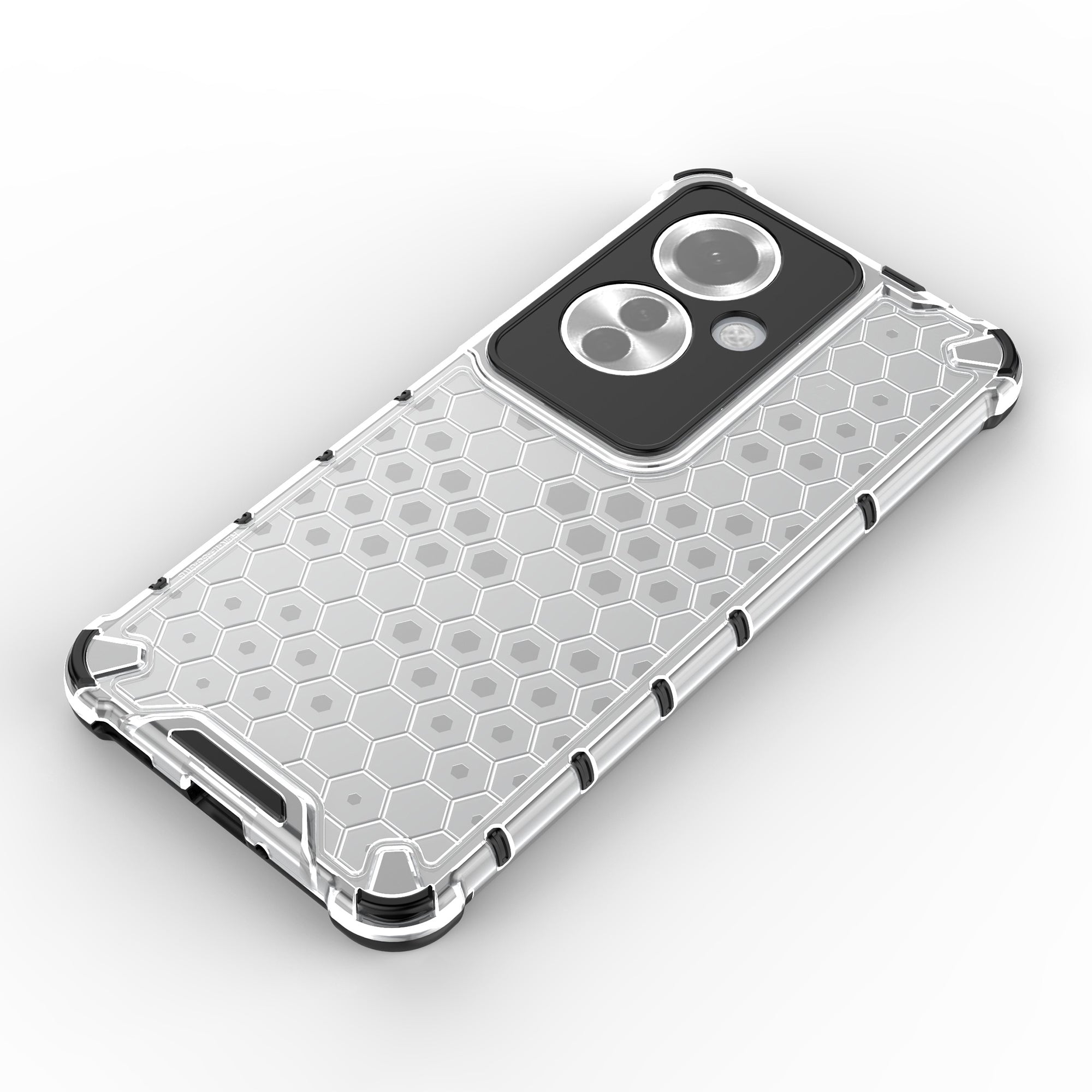 For Oppo Reno11 F 5G Phone Cover Honeycomb Design Shock-Absorbent Back Case