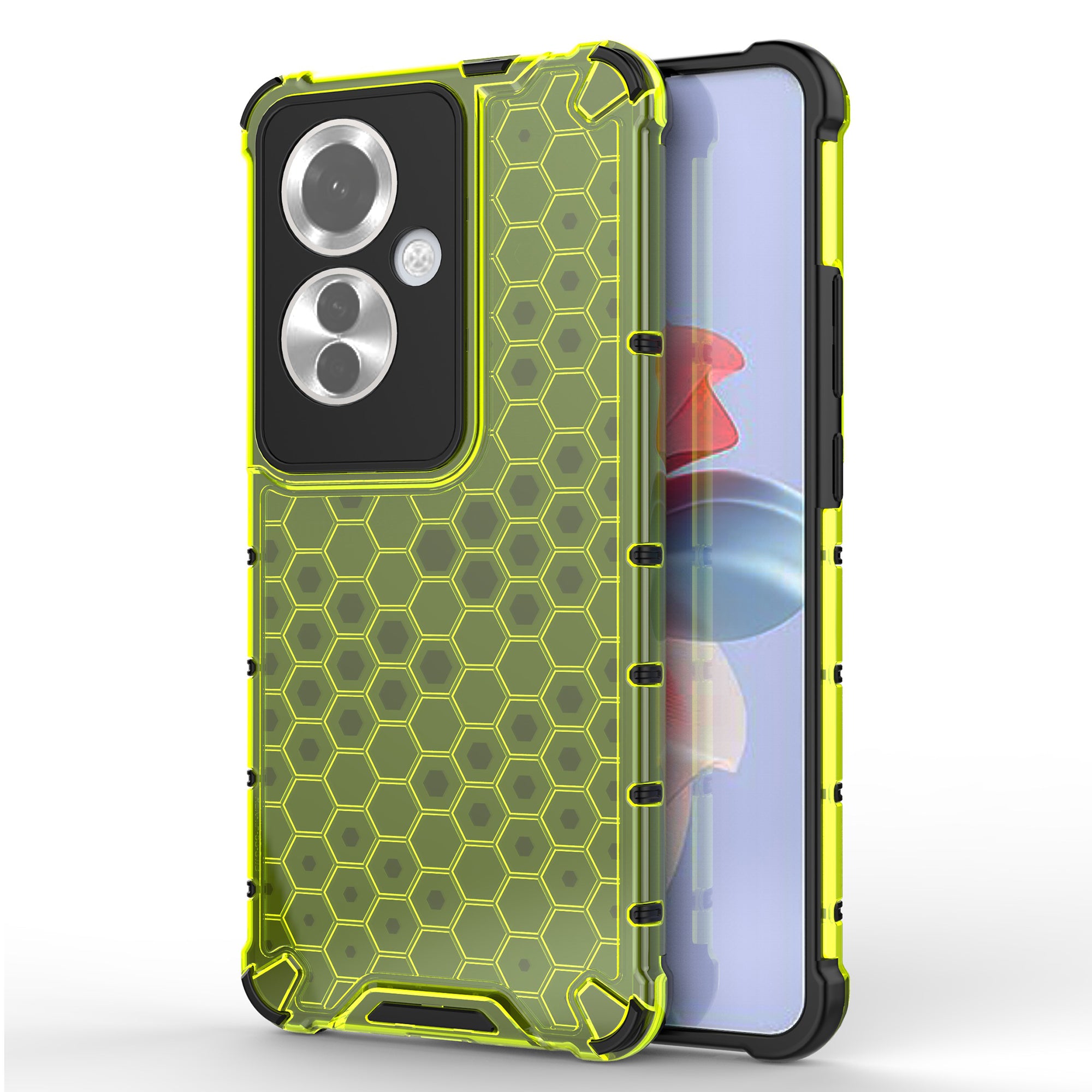 For Oppo Reno11 F 5G Phone Cover Honeycomb Design Shock-Absorbent Back Case
