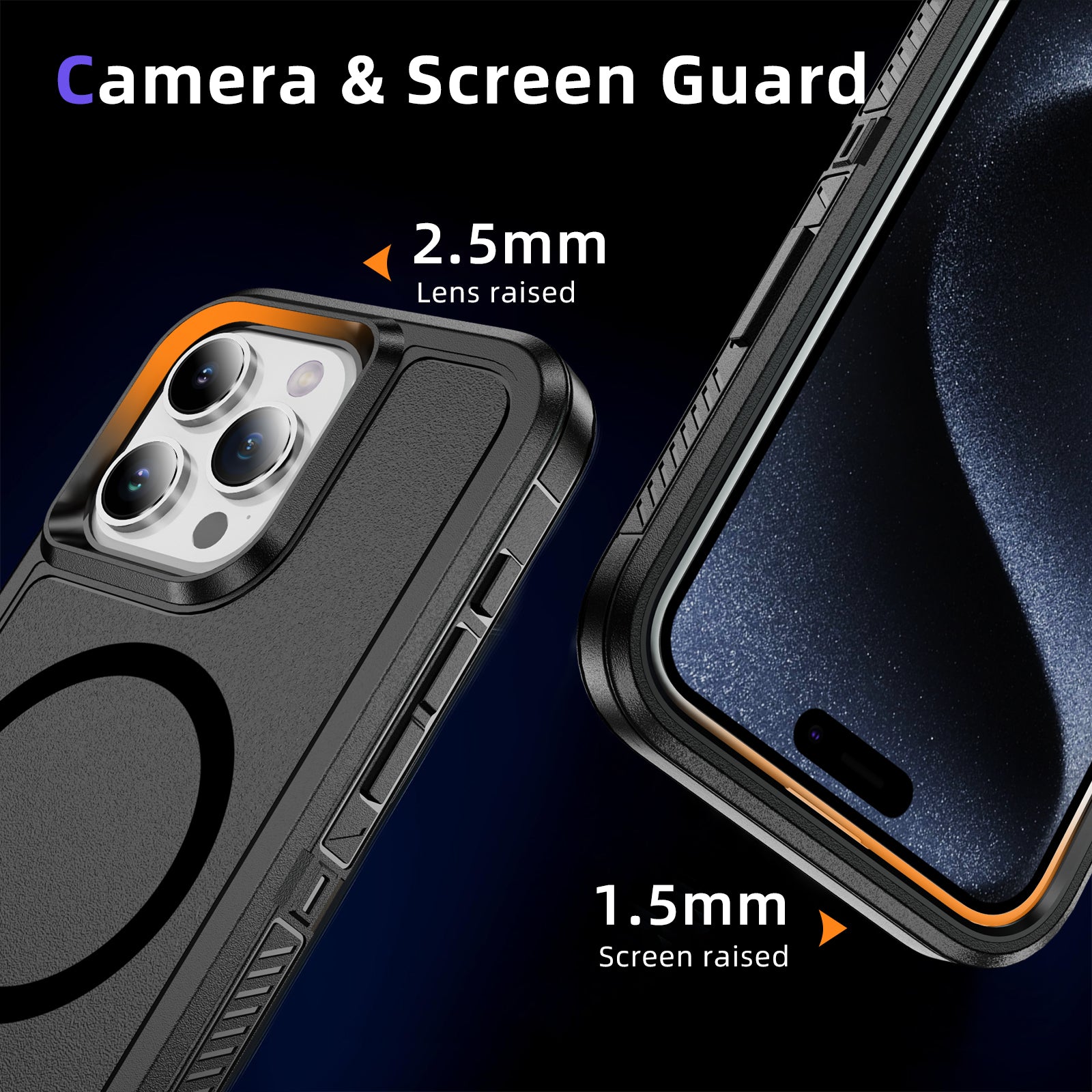 For iPhone 14 Pro Max Case Matte TPU+PC Back Phone Shell Compatible with MagSafe