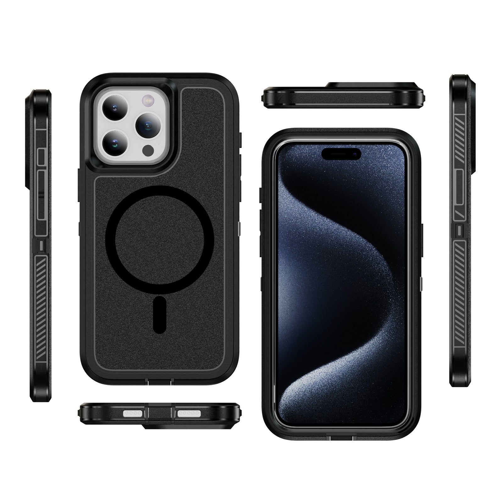 For iPhone 14 Pro Max Case Matte TPU+PC Back Phone Shell Compatible with MagSafe