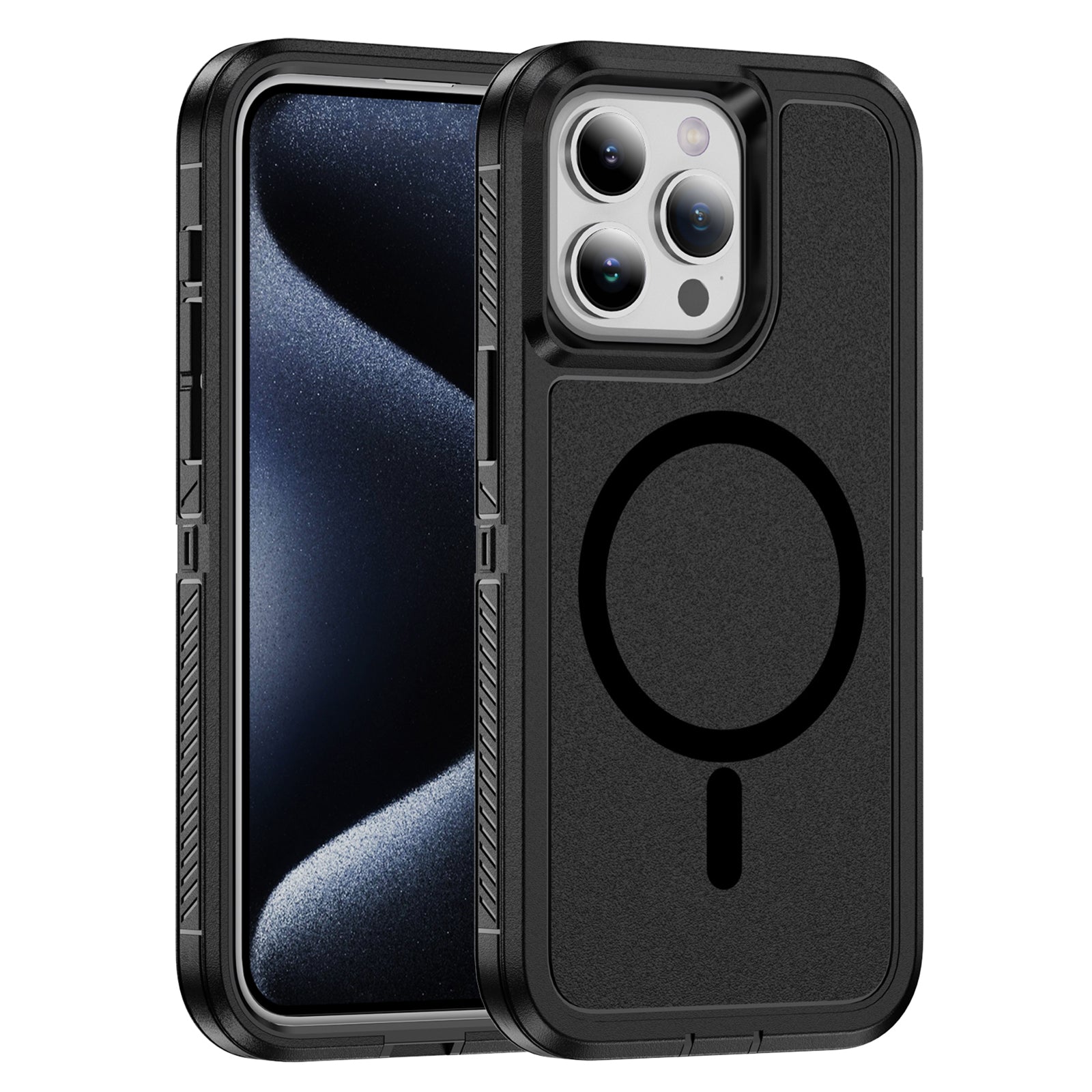 For iPhone 13 Pro 6.1 inch Frosted Case TPU+PC Non-Slip Phone Cover Compatible with MagSafe