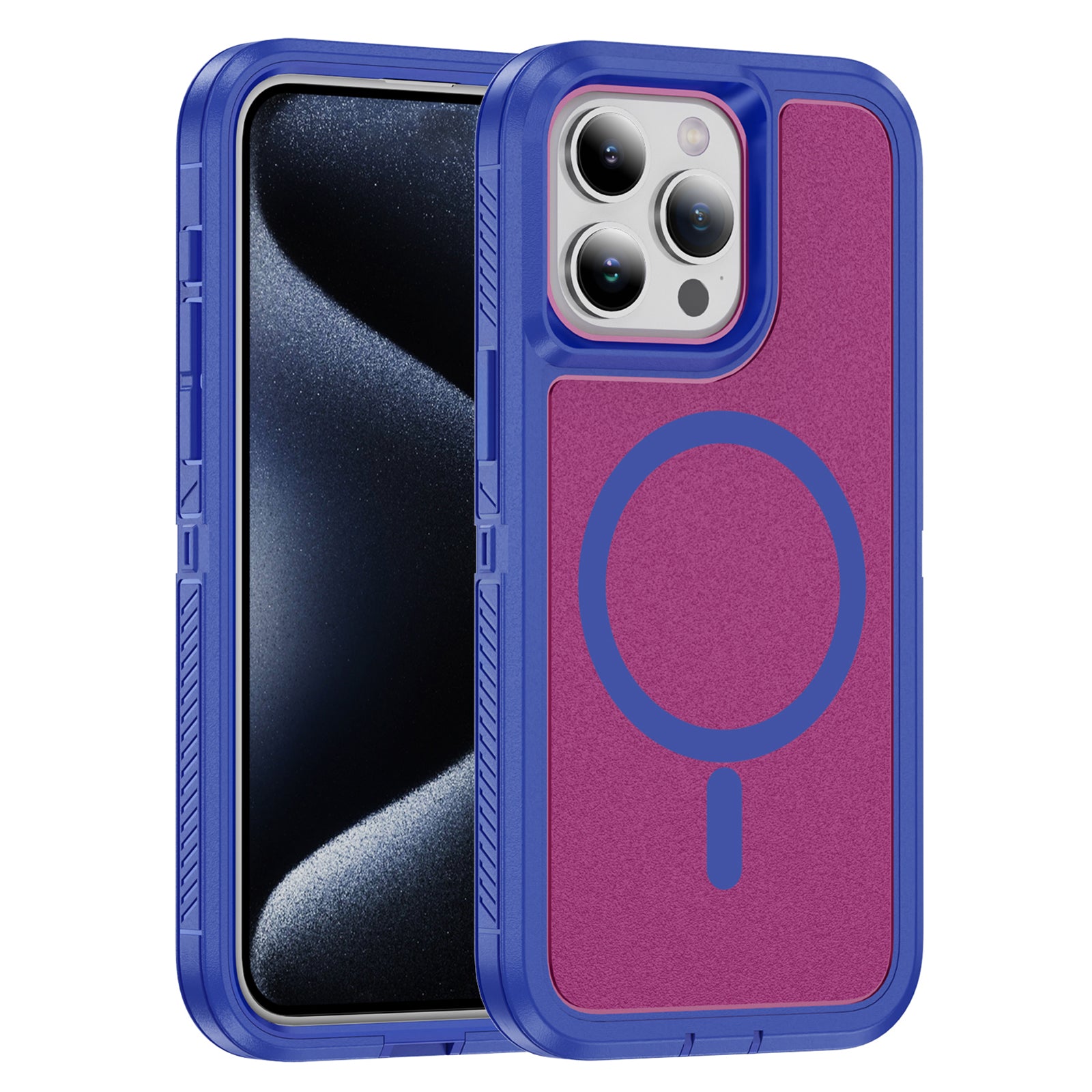 For iPhone 13 Pro 6.1 inch Frosted Case TPU+PC Non-Slip Phone Cover Compatible with MagSafe