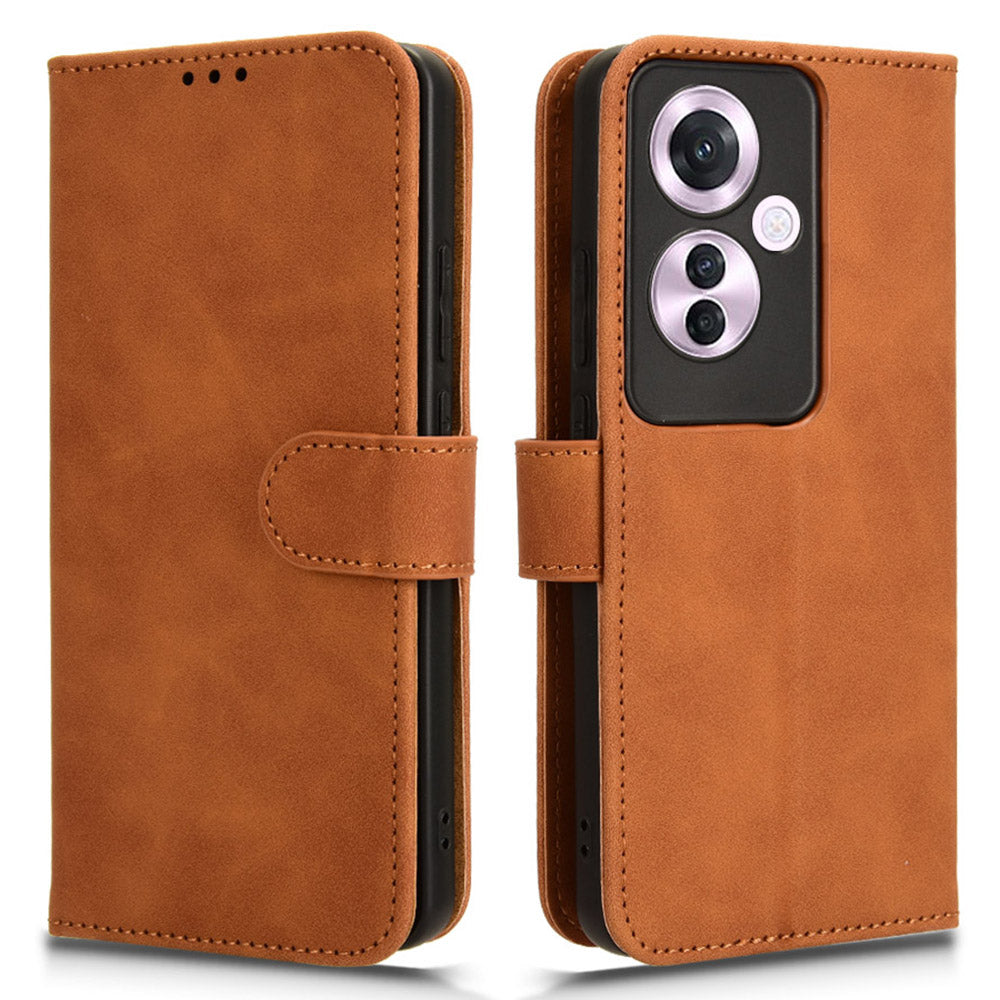 For Oppo Reno11 F 5G Wallet Case PU Leather Folding Stand Cell Phone Cover