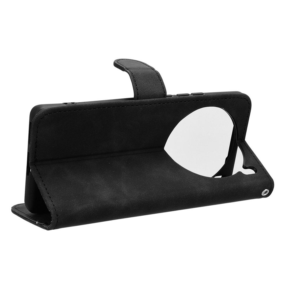 For vivo X100 5G Leather Case Skin-touch Flip Stand Wallet Protective Cover