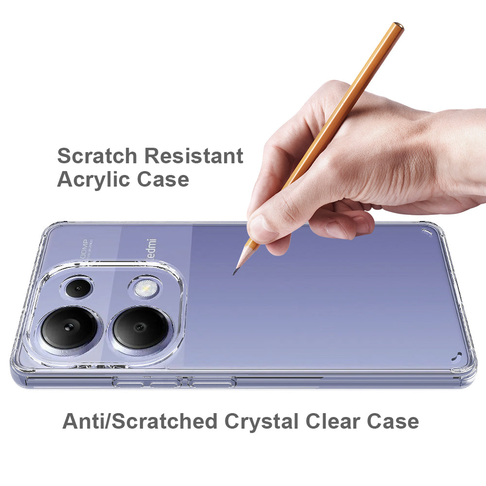 For Xiaomi Redmi Note 13 Pro 4G / Poco M6 Pro 4G Clear Case TPU+Acrylic Back Phone Cover