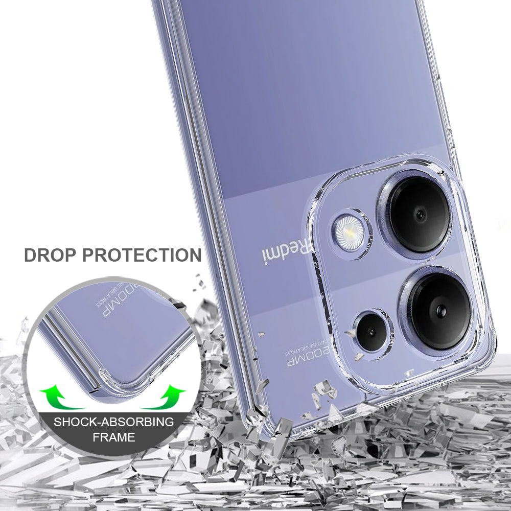 For Xiaomi Redmi Note 13 Pro 4G / Poco M6 Pro 4G Clear Case TPU+Acrylic Back Phone Cover