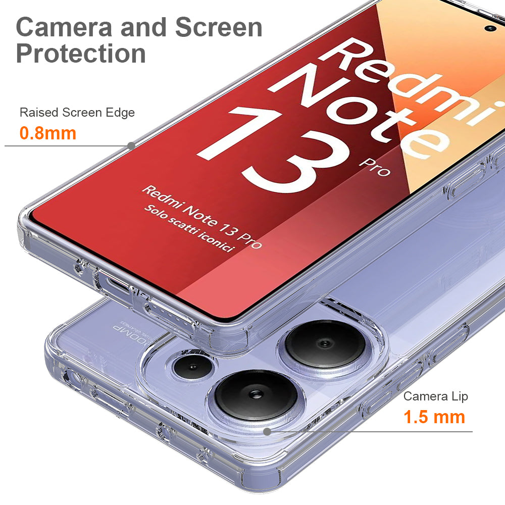 For Xiaomi Redmi Note 13 Pro 4G / Poco M6 Pro 4G Clear Case TPU+Acrylic Back Phone Cover
