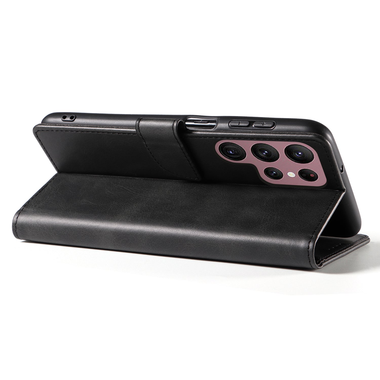 For Samsung Galaxy S24 Ultra Magnetic Phone Case Leather Stand Card Slots Cover