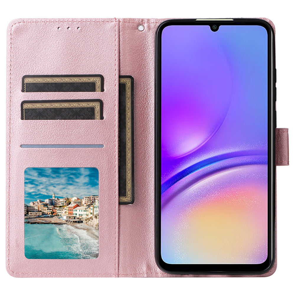 For Samsung Galaxy A05 4G Leather Case Card Slots Flip Phone Cover with Magnetic Closure