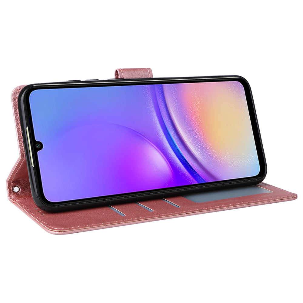 For Samsung Galaxy A05 4G Leather Case Card Slots Flip Phone Cover with Magnetic Closure