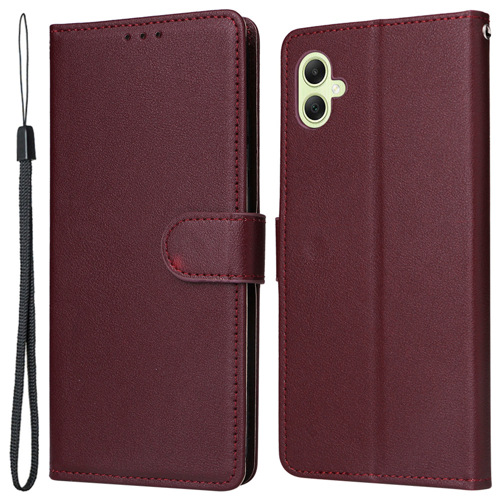For Samsung Galaxy A05 4G Leather Case Card Slots Flip Phone Cover with Magnetic Closure