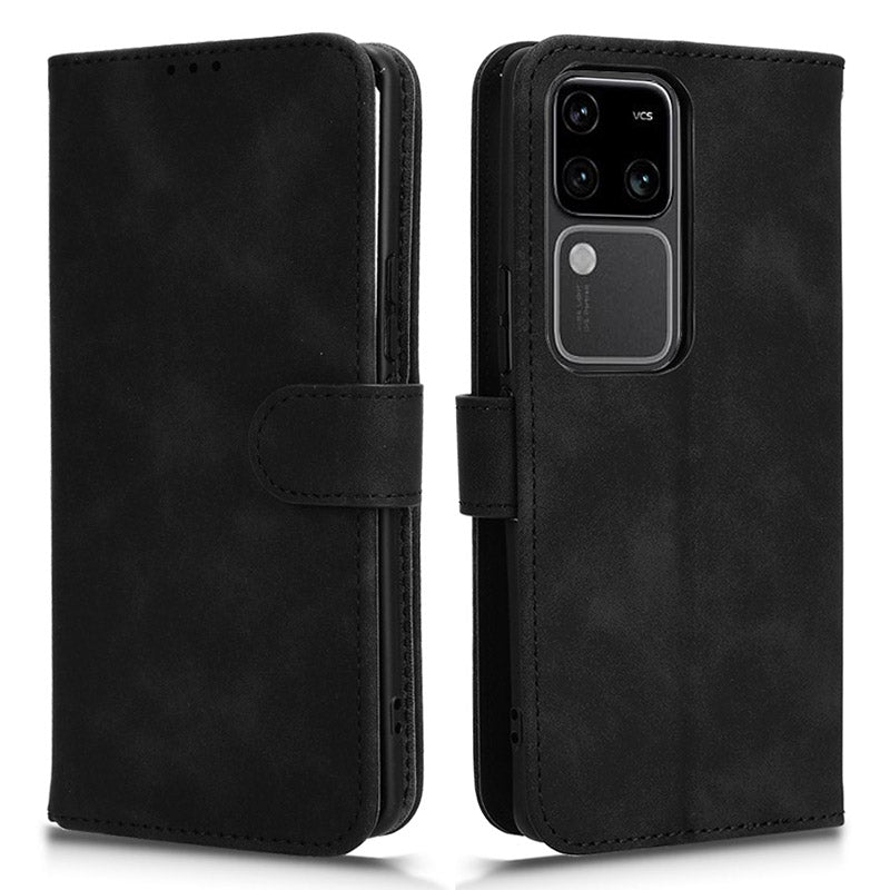 For vivo S18 Pro 5G Leather Case Skin-Touch Folio Stand Phone Protective Cover