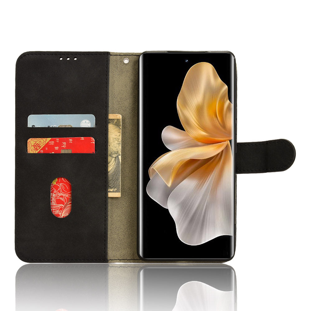 For vivo S18 Pro 5G Leather Case Skin-Touch Folio Stand Phone Protective Cover