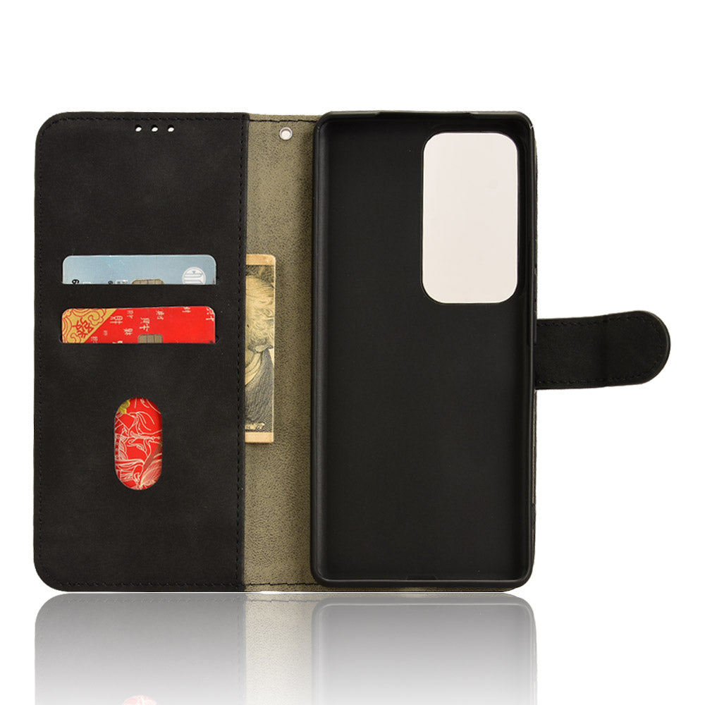 For vivo S18 Pro 5G Leather Case Skin-Touch Folio Stand Phone Protective Cover