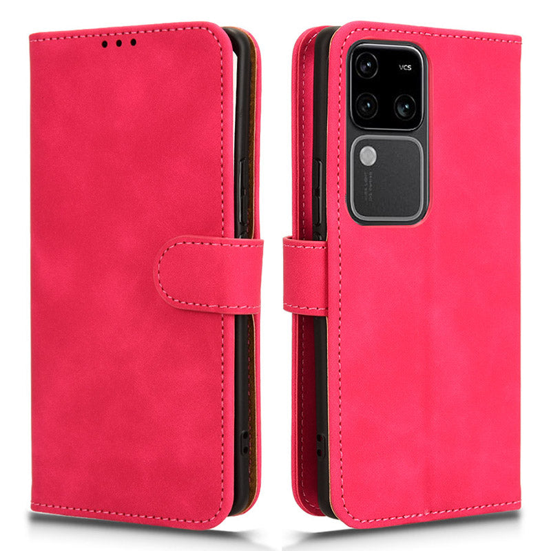 For vivo S18 Pro 5G Leather Case Skin-Touch Folio Stand Phone Protective Cover