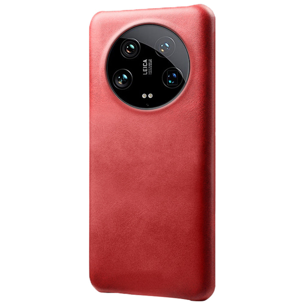 For Xiaomi 14 Ultra Shockproof PU Leather+PC Mobile Phone Cover Calf Texture Case