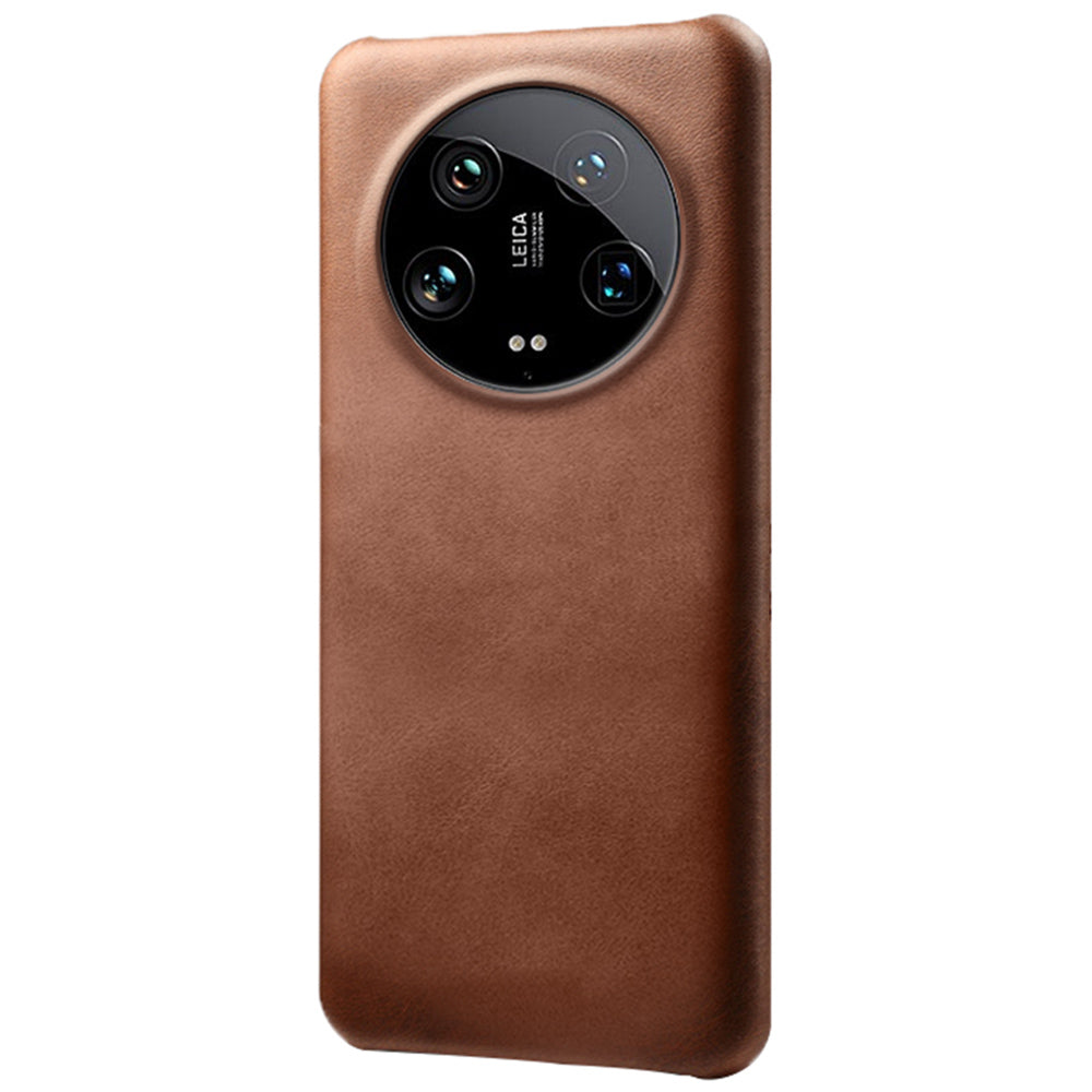 For Xiaomi 14 Ultra Shockproof PU Leather+PC Mobile Phone Cover Calf Texture Case