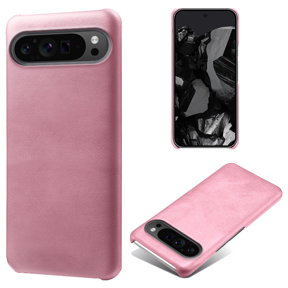 For Google Pixel 9 Pro Calf Texture Case PU Leather+PC Mobile Phone Cover