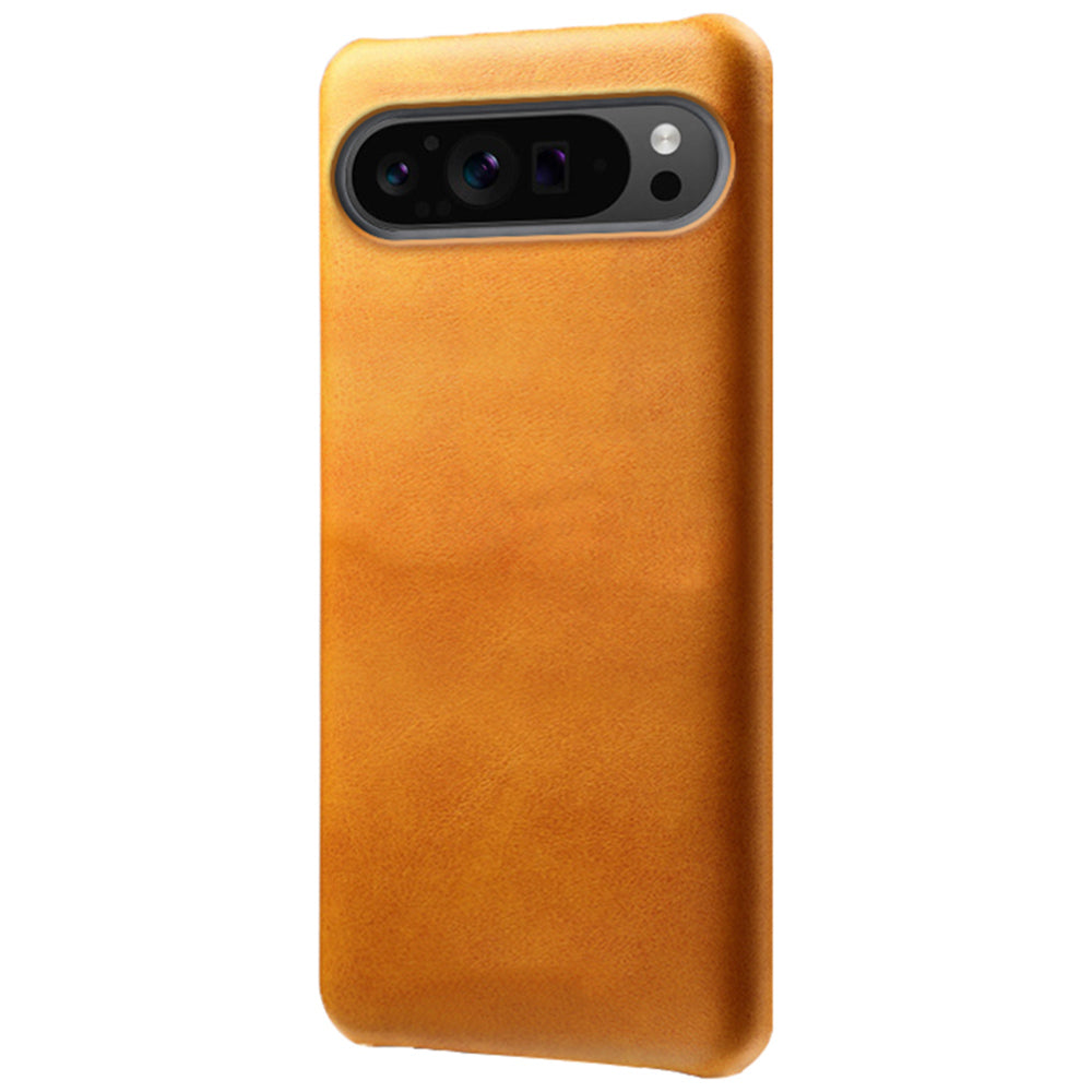 For Google Pixel 9 Pro Calf Texture Case PU Leather+PC Mobile Phone Cover
